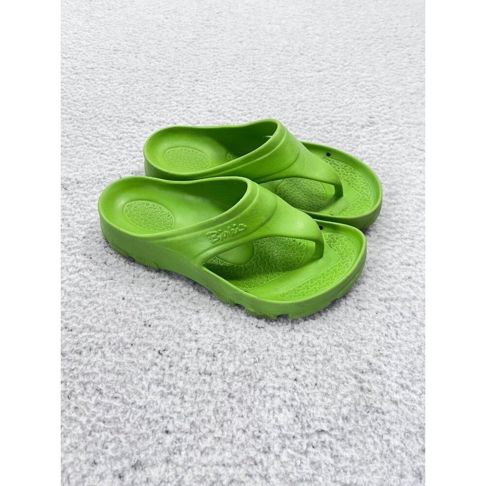 Women's Birkenstock Lime Green Flip Flop Thong Sandals Size 38 - Picture 3 of 9